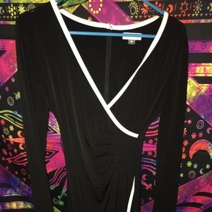 Calvin Klein black and white dress